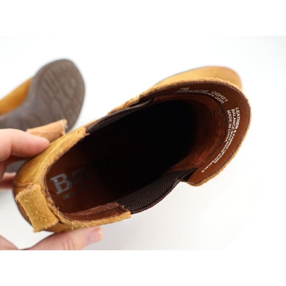 Born Women's Laney Chelsea Boot Size 7 Brown Leather Block Heel Pointed Ankle - Picture 13 of 14